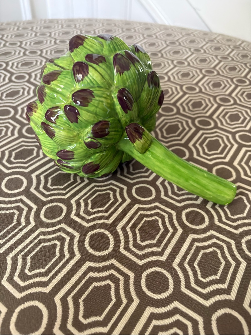 Hand-Painted Ceramic Artichoke Sculpture - Green - Picture 16 of 16